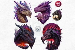 Fantasy Dragons Clipart Set, dragon PNG, Fantasy PNG Product Image 7