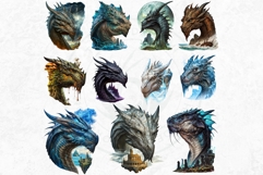 Fantasy Dragons Clipart Set, dragon PNG, Fantasy PNG Product Image 8