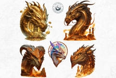 Fantasy Dragons Clipart Set, dragon PNG, Fantasy PNG Product Image 9