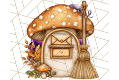 Halloween Fairy House Clipart PNG, Spooky Cottage Art Product Image 4