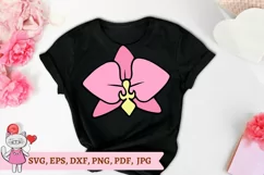 Orchid Flower SVG cut file, orchid silhouette, for vinyl Product Image 5