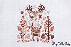 Scandinavian Folk Art Christmas Clipart PNG Product Image 1