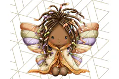 Halloween Fairy Clipart PNG, Spooky Cute Character Art Product Image 4