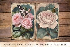 Printable Junk Journal Pages roses flower 4 Product Image 1