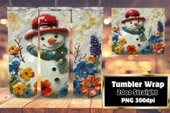 Sunny Snow Sizzle: Christmas Snowman Sublimation Product Image 1