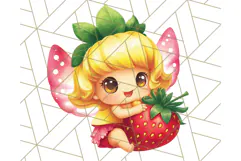 Strawberry Fruit PNG Clipart, Adorable Kawaii Characters Png Product Image 4