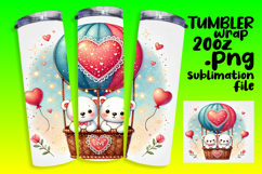 EXCLUSIVE 20oz Tumbler Design , Valentine Bear Product Image 1