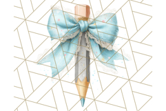 Chubby Pencil With Bows PNG Clipart, Cute School Supply Png Product Image 4