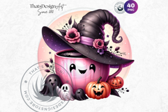 Pastel Goth Halloween Drinks - Kawaii Spooky Clipart PNG Product Image 10