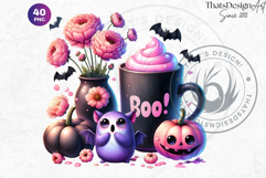Pastel Goth Halloween Drinks - Kawaii Spooky Clipart PNG Product Image 7