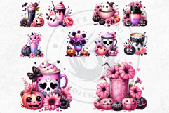 Pastel Goth Halloween Drinks - Kawaii Spooky Clipart PNG Product Image 8