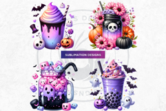Pastel Goth Halloween Drinks - Kawaii Spooky Clipart PNG Product Image 9