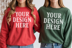 Bella Canvas 3001 Christmas Couple Mockup ,3001 Couple Mock Product Image 1