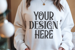 White Gildan 18000 Sweatshirt mockup Product Image 1