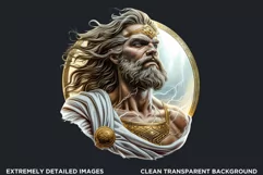 Zeus King of the gods Clipart,Greek god,Ancient greece Product Image 2