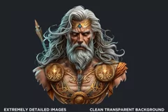 Zeus King of the gods Clipart,Greek god,Ancient greece Product Image 2