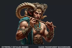 Pan god of nature Clipart, Greek god, Ancient greece clipart Product Image 2