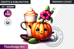 Cute Halloween Drinks Clipart, Cute Spooky Kawaii halloween Product Image 1