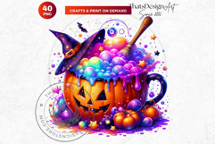 Halloween Drinks cuties Clipart Set, Cute Spooky Kawaii Product Image 8