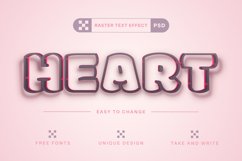 PSD Heart - Editable Text Effect, Font Style Product Image 1
