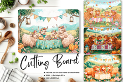 Highland Cow Cutting Board Kitchen Chopping Board Design_40 Product Image 1