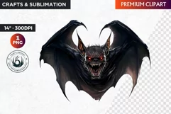 Horrific Halloween clipart, halloween png, bat clipart Product Image 1