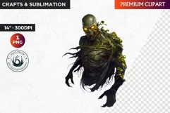 Horrific Halloween clipart, halloween png, swamp creature Product Image 1