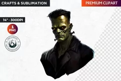 Horrific Halloween clipart, halloween png, frankenstein Product Image 1