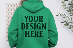 Irish Green Gildan 18500 Hoodie Sweatshirt Mockup, Unisex H Product Image 1