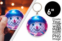 Festive Holiday Splendor: 3D Inflated Puff Snowman Decor Product Image 1