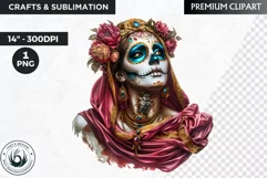 La Catrina Day of the Dead, Sugar Skull Clipart, mexican Product Image 1