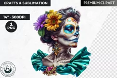 La Catrina Day of the Dead, Sugar Skull Clipart, mexican Product Image 1