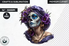 La Catrina Day of the Dead, Sugar Skull Clipart, mexican Product Image 1