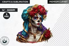 La Catrina Day of the Dead, Sugar Skull Clipart, mexican Product Image 1