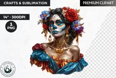 La Catrina Day of the Dead, Sugar Skull Clipart, mexican Product Image 1
