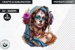 La Catrina Day of the Dead, Sugar Skull Clipart, mexican Product Image 1