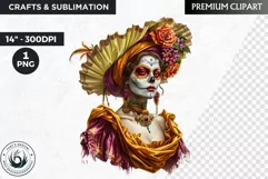 La Catrina Day of the Dead, Sugar Skull Clipart, mexican Product Image 1