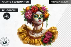 La Catrina Day of the Dead, Sugar Skull Clipart, mexican Product Image 1