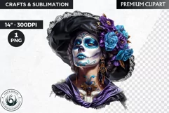La Catrina Day of the Dead, Sugar Skull Clipart, mexican Product Image 1