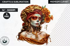 La Catrina Day of the Dead, Sugar Skull Clipart, mexican Product Image 1