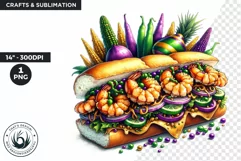 Mardi Gras Clipart, mardi gras food clipart, sublimation Product Image 1