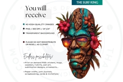 Tiki Masks Cliparts Set, Polynesian Art, Tiki bar, hawaiian Product Image 2
