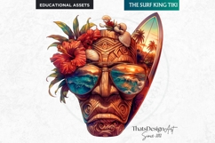 Tiki Masks Cliparts Set, Polynesian Art, Tiki bar, hawaiian Product Image 7
