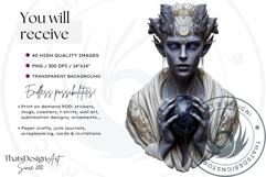 Mystic Mage Portraits PNG, Fantasy Sorcerer &amp; Wizard Clipart Product Image 2