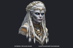 Mystic Mage Portraits PNG, Fantasy Sorcerer &amp; Wizard Clipart Product Image 3