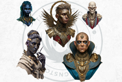 Mystic Mage Portraits PNG, Fantasy Sorcerer &amp; Wizard Clipart Product Image 8