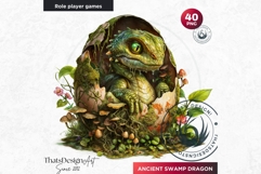 Cute Baby Dragons Clipart set, dragon egg, Fantasy PNG Product Image 5