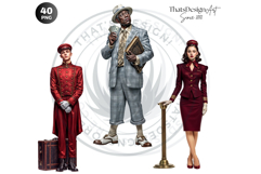 Noir Movie Characters PNG Clipart Set, detective, mafia Product Image 10