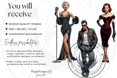 Noir Movie Characters PNG Clipart Set, detective, mafia Product Image 2