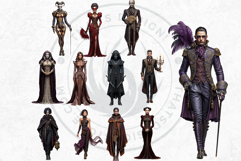 Obsidian Opera Characters Clipart Gothic Masquerade Graphics Product Image 10